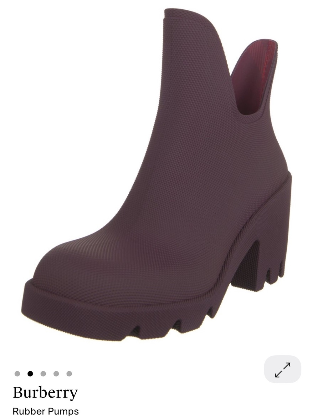 Burberry Chunky Platform Rain Boots - Picture 3 of 5